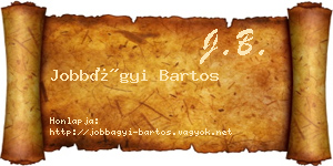 Jobbágyi Bartos névjegykártya